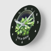 Hens And Chicks Succulents Floral Personalized  Ronde Klok (Hoek)