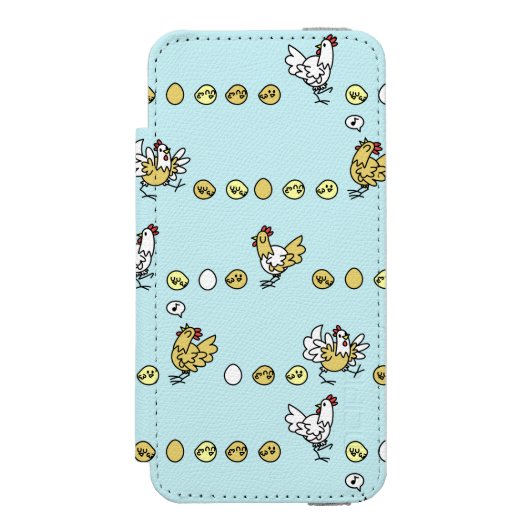 Hens, Chicks, and Eggs Incipio iPhone Portemonnee Hoesje (Voorkant Agenda)