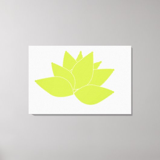 Hens en kippen Succulent Modern Lime Green Abstras Canvas Afdruk (Voorkant)