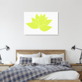 Hens en kippen Succulent Modern Lime Green Abstras Canvas Afdruk (Insitu (Slaapkamer))