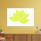 Hens en kippen Succulent Modern Lime Green Abstras Canvas Afdruk (Insitu (Woonkamer))