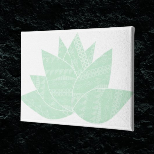 Hens en kippen Succulent Modern Lime Green Abstras Canvas Afdruk