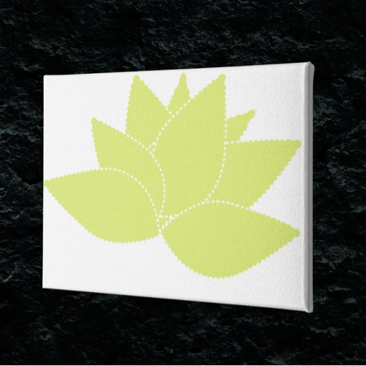 Hens en kippen Succulent Modern Lime Green Abstras Canvas Afdruk