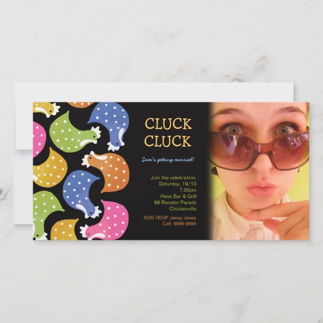 Hens Night Bachelorette Party Event Photo Invite (Voorkant)