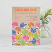 Hens Night Bachelorette Party Wedding Invite Kaart (Staand voorkant)