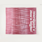 Hen's Night Roos Roze Faux Tinsel Achtergrond Wandkleed (Voorkant (horizontaal))