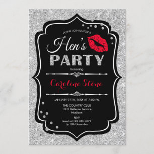 Hens Party - Black Red Silver Kaart