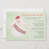 Hen's Party Funny Chicken Illustrated Invite Kaart (Voorkant)