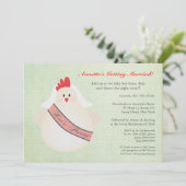 Hen's Party Funny Chicken Illustrated Invite Kaart (Staand voorkant)