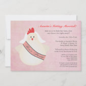 Hen's Party Funny Chicken Illustrated Invite Kaart (Voorkant)