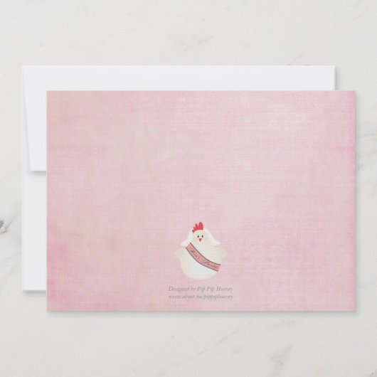 Hen's Party Funny Chicken Illustrated Invite Kaart (Achterkant)