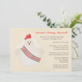 Hen's Party Funny Chicken Illustrated Invite Kaart (Staand voorkant)