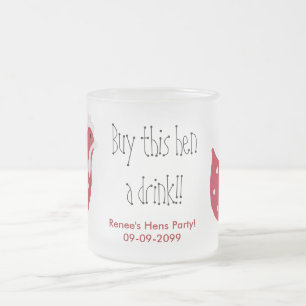 Hens Party Funny Cute Bride Stein Novelty Gift Matglas Koffiemok
