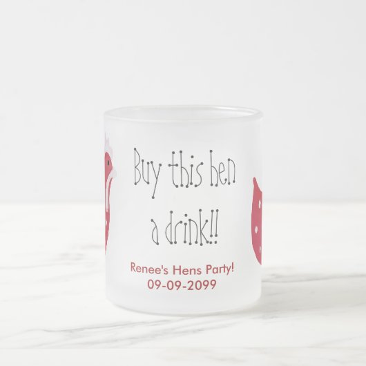 Hens Party Funny Cute Bride Stein Novelty Gift Matglas Koffiemok (Center)