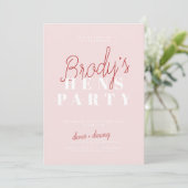 Hens Party Invitation - Brody Kaart (Staand voorkant)