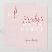 Hens Party Invitation - Brody Kaart (Voorkant / Achterkant)