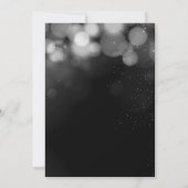 Hens Party Invitation Card Silver Glitter Kaart (Achterkant)