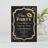 Hens Party - Zwart Goud Kaart (Staand voorkant)