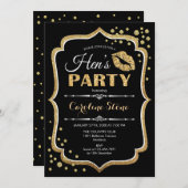 Hens Party - Zwart Goud Kaart (Voorkant / Achterkant)