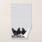 Hens~Silhouette Bad Handdoek (Handdoek)