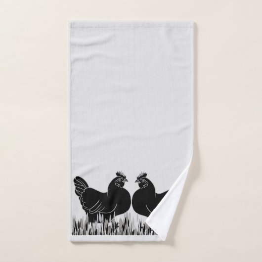 Hens~Silhouette Bad Handdoek (Handdoek)
