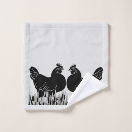 Hens~Silhouette Bad Handdoek (Wasdoekje)