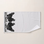 Hens~Silhouette Bad Handdoek (Handdoek)