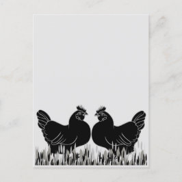 Hens~Silhouette Briefkaart