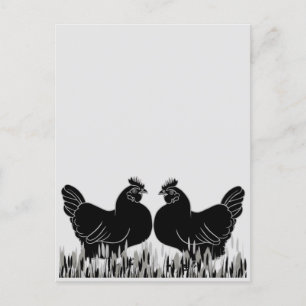 Hens~Silhouette Briefkaart