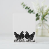 Hens~Silhouette Briefkaart (Staand voorkant)