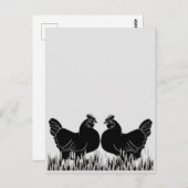 Hens~Silhouette Briefkaart (Voorkant / Achterkant)