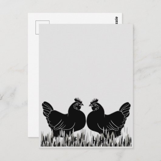 Hens~Silhouette Briefkaart (Voorkant / Achterkant)