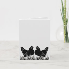 Hens~Silhouette Briefkaart