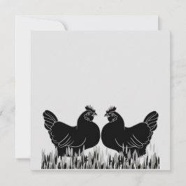 Hens~Silhouette Briefkaart