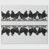 Hens~Silhouette Cadeaupapier (Vlak)