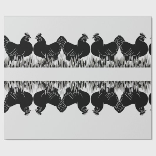 Hens~Silhouette Cadeaupapier (Vlak)