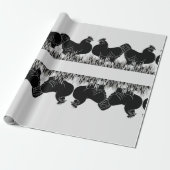 Hens~Silhouette Cadeaupapier (Uitgerold)