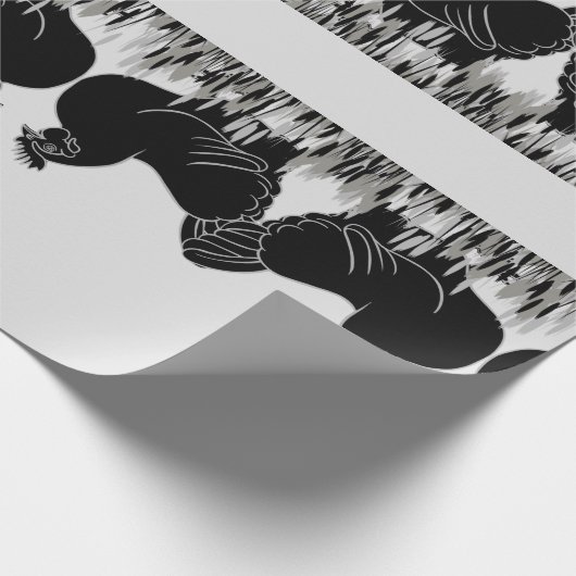 Hens~Silhouette Cadeaupapier (Hoek)