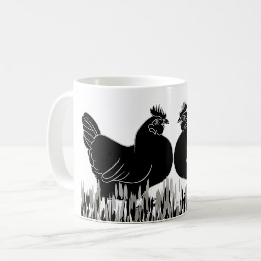Hens~Silhouette Koffiemok (Voorkant links)