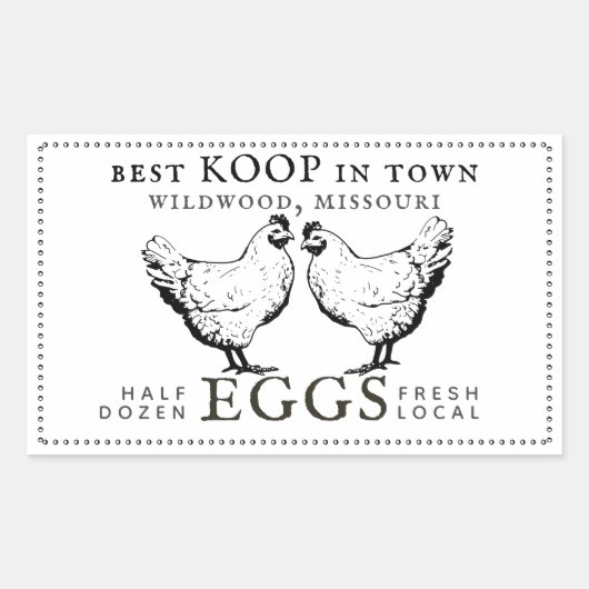 HENS VERS PLAATSELIJK ETIKET (Voorkant)