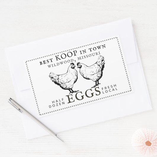  HENS VERS PLAATSELIJK ETIKET (Envelop)