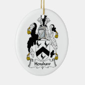 Henshaw Family Crest Keramisch Ornament (Rechts)