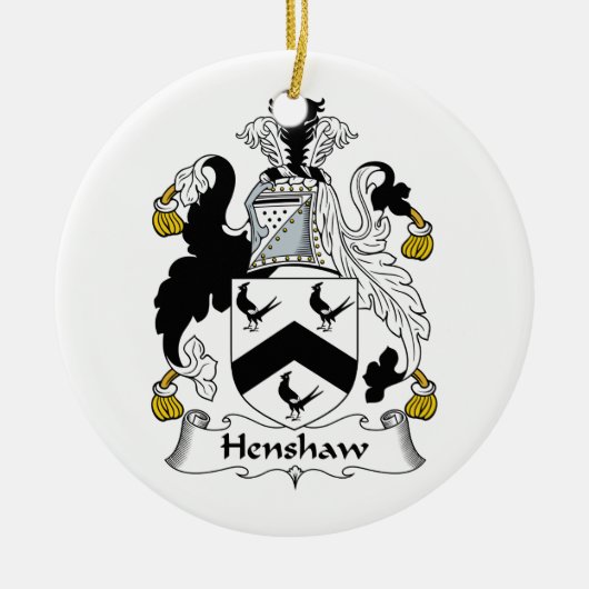 Henshaw Family Crest Keramisch Ornament (Voorkant)