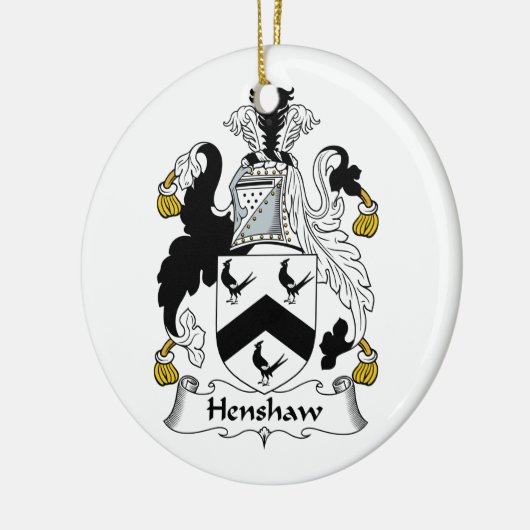 Henshaw Family Crest Keramisch Ornament (Links)