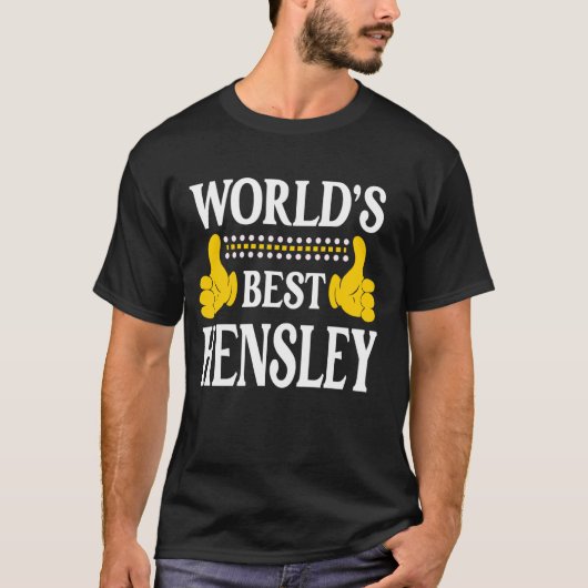 Hensley Achternaam Team Familie Achternaam World's T-shirt (Voorkant)