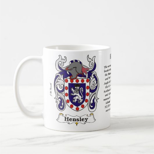 Hensley Family Coat of Arms mok (Links)