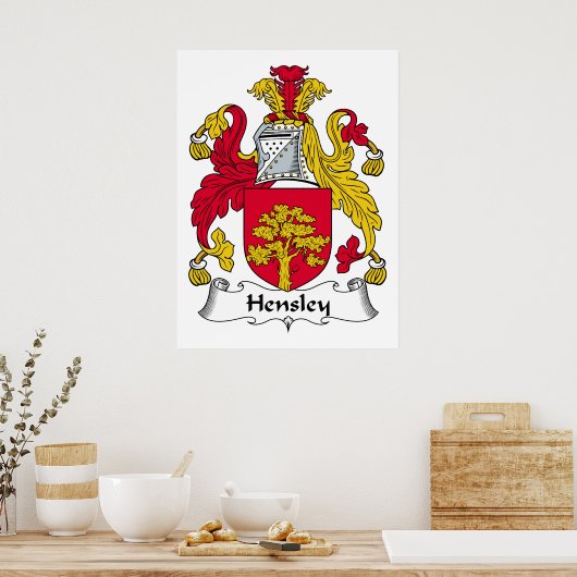 Hensley Family Crest Poster (Keuken)