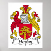 Hensley Family Crest Poster (Voorkant)