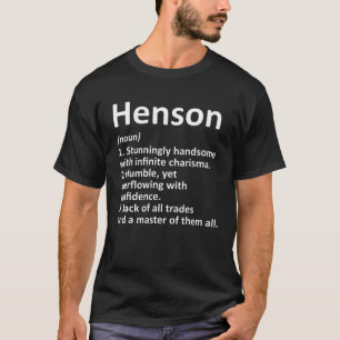 HENSON Definition Funny Surname Family Tree gebore T-shirt