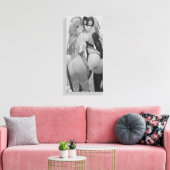 Hentai Angelic Meisjes Zwart-wit Print (Insitu (Woonkamer))